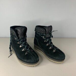 Ugg  Women's Birch Boots Leather Suede Lace Up Waterproof Shearling Tread Sz 6